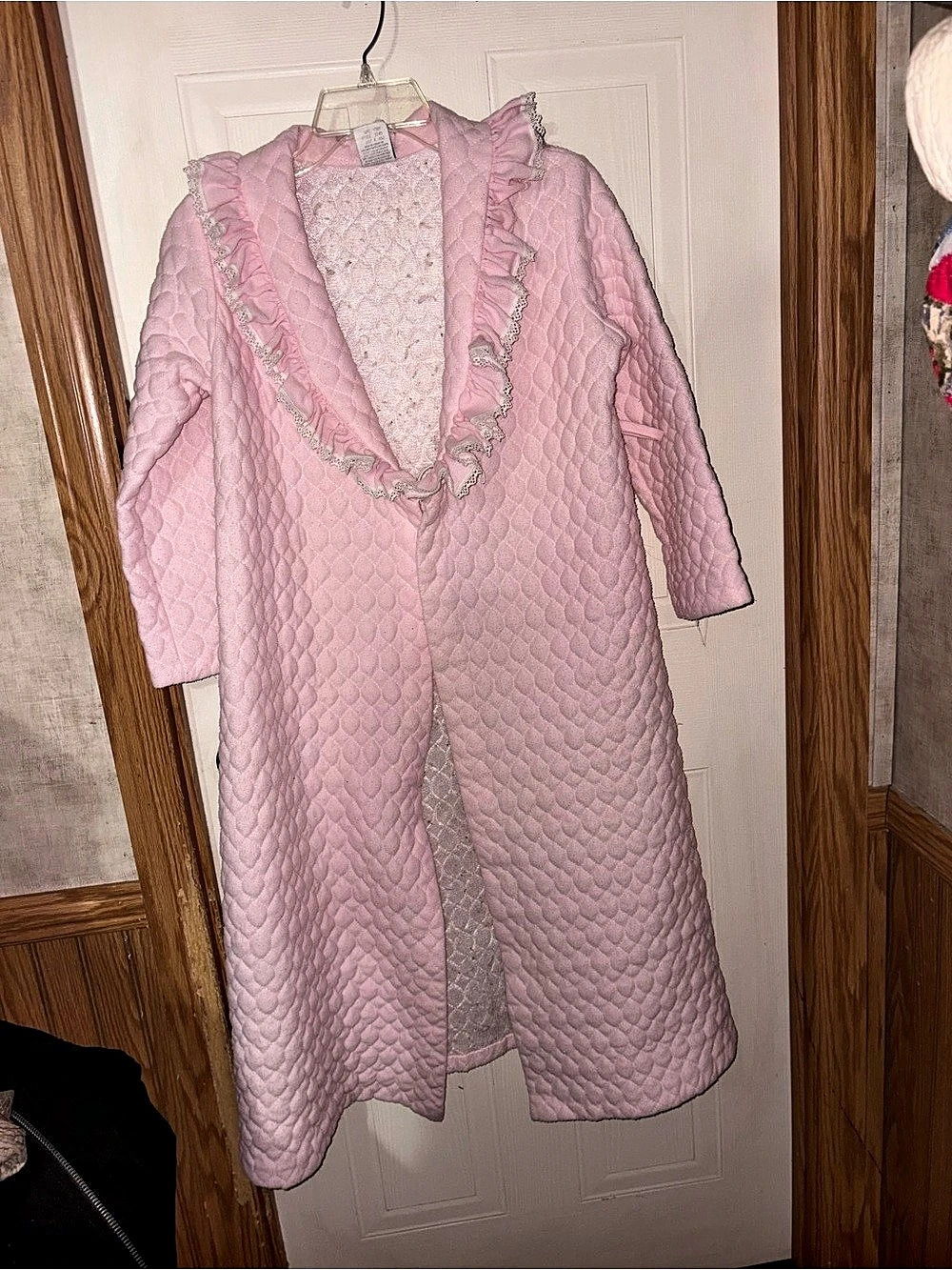 Vintage Bees & Jams Pink Quilted Robe Girls Size Large (10-12)